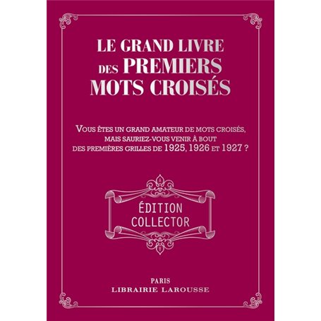 Le Grand livre des Premiers mots croisés