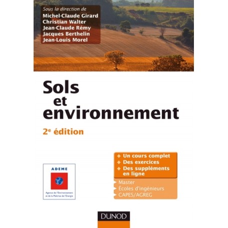 Sols et environnement - 2e édition - Cours, exercices et études de cas - Livre+compléments en ligne