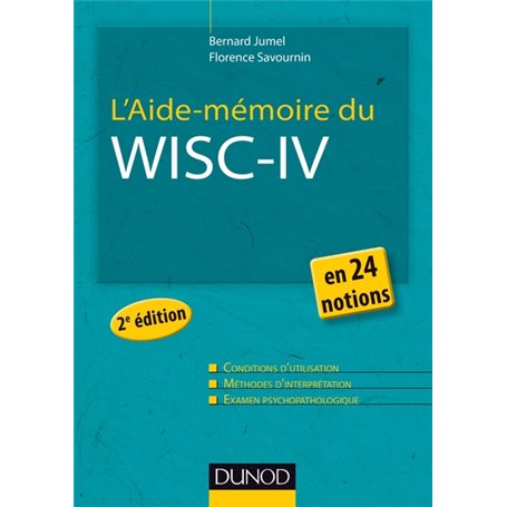 L'Aide-mémoire du Wisc-IV - 2e éd. - en 24 notions