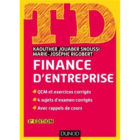 TD de finance d'entreprise - 3e éd.