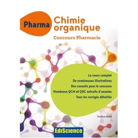 PHARMA Chimie organique - Concours Pharmacie - Cours + QCM et QCD corrigés