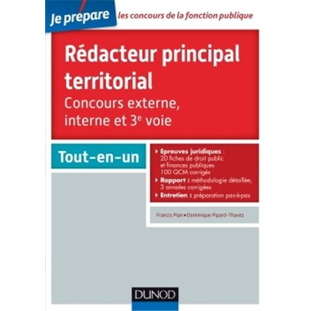 Rédacteur principal territorial - Concours externe, interne et 3e voie