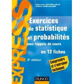 Exercices de statistique et probabilités - 3e éd. - Avec rappels de cours