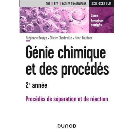 Génie chimique et des procédés - 2e année - Procédés de séparation et de réaction