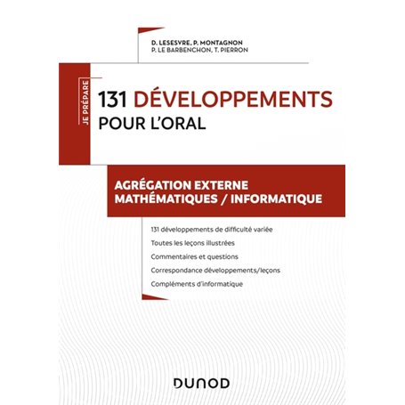 131 développements pour l'oral