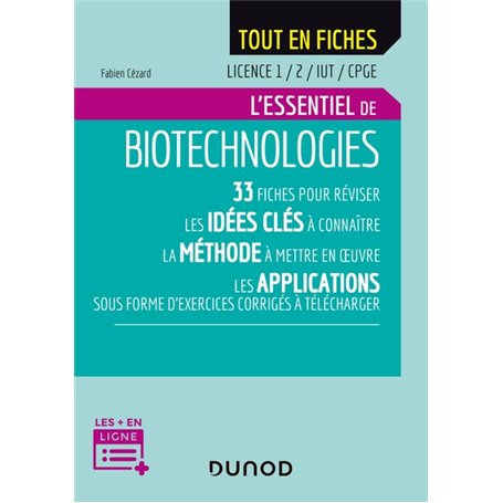 Biotechnologies - Licence 1/2/IUT/CPGE