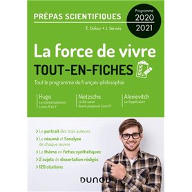 La force de vivre - Tout-en-fiches - Prépas scientifiques Programme 2020-2021
