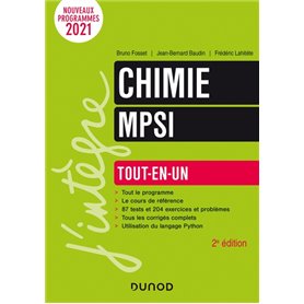 Chimie tout-en-un MPSI - 2e éd.