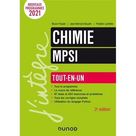 Chimie tout-en-un MPSI - 2e éd.