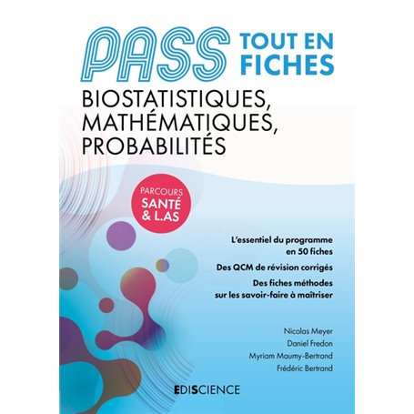 PASS Biostatistiques, Mathématiques, Probabilités - Tout en fiches