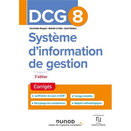 DCG 8 Système d'information de gestion - Corrigés - 2e éd.