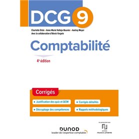 DCG 9 Comptabilité - Corrigés - 4e éd.