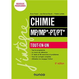 Chimie Tout-en-un MP/MP*-PT/PT* - 6e éd.