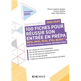 100 fiches pour réussir son entrée en prépa 2022-2023 - Maths-Physique-Chimie-Informatique - 2e éd.