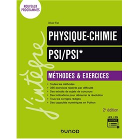 Physique-Chimie Méthodes et exercices PSI/PSI* - 2e éd.