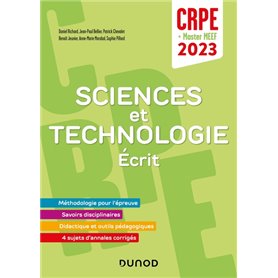 Concours Professeur des écoles - Sciences et technologie  - Ecrit - CRPE 2023 - Master MEEF