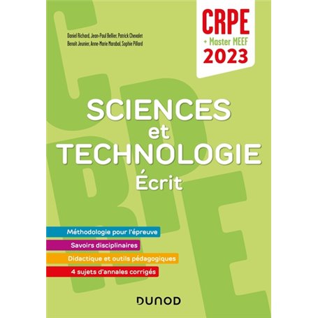 Concours Professeur des écoles - Sciences et technologie  - Ecrit - CRPE 2023 - Master MEEF