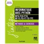 Informatique avec Python - Méthodes et exercices - MPSI-PCSI-PTSI-MP-PC-PSI-PT-TSI-TPC - 2e éd.