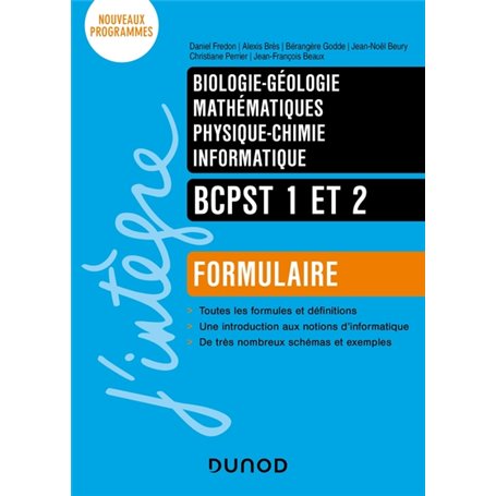 Formulaire BCPST 1 et 2