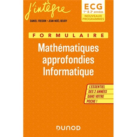 Formulaire Mathématiques approfondies Informatique ECG 1 & 2