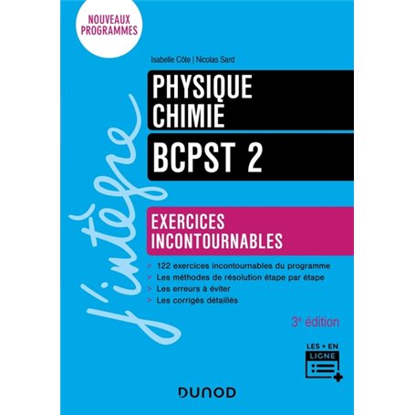 Physique-Chimie - Exercices incontournables BCPST 2 - 3e éd.