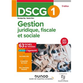 DSCG 1 Gestion juridique, fiscale et sociale - Fiches 2023-2024