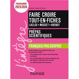 Faire croire Thème Français-philosophie -Tout-en-fiches - Prépas scientifiques - Programme 2023-2024