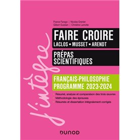 Faire croire - Manuel Prépas scientifiques Français-Philosophie - 2023-2024