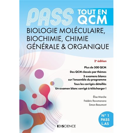 PASS Tout en QCM Biologie moléculaire, Biochimie, Chimie générale & organique - 4e éd.