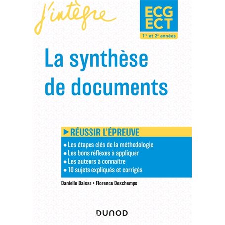 ECG-ECT 1 & 2 La synthèse de documents