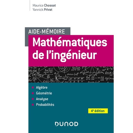 Aide-mémoire - Mathématiques de l'ingénieur - 4e éd.