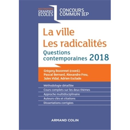 La ville, les radicalités - Questions contemporaines IEP 2018