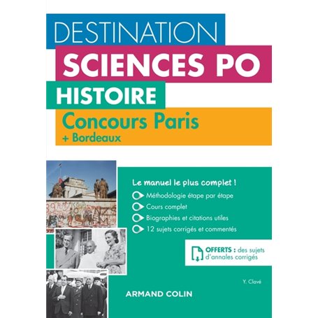 Destination Sciences Po Histoire - Sciences Po Paris + Bordeaux - Cours-méthodologie-annales