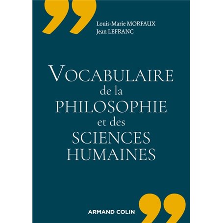 Vocabulaire de la philosophie et des sciences humaines