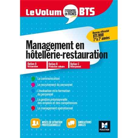 Le Volum' BTS - MHR - Management de l'hôtellerie-restauration - Révision et entraînement