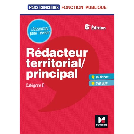 Pass'Concours - Rédacteur territorial/principal - Cat B - Révision et entraînement