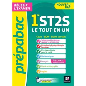 Prépabac 1re ST2S - Toutes les matières - Cours et entraînement au contrôle continu 2023