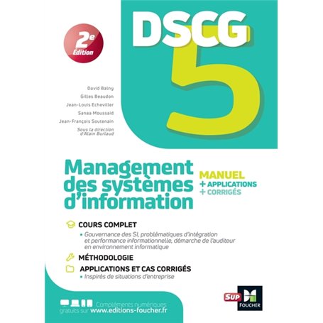 DSCG 5 - Management des systèmes d'information - Manuel et applications