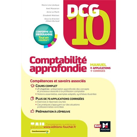 DCG 10 - Comptabilité approfondie - 13e édition - Manuel et applications