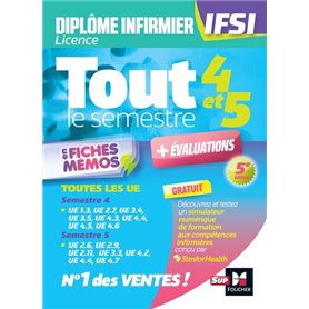 Tout le semestre 4 & 5 en fiches memos - DEI IFSI - 5e édition - Révision et entraînement