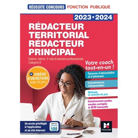 Réussite Concours - Rédacteur territorial/principal - 2023-2024 - Préparation complète