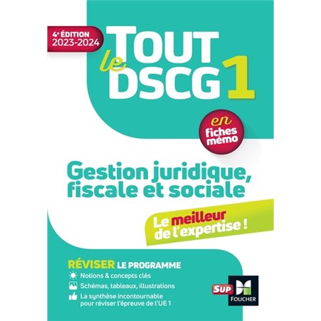 Tout le DSCG 1 - Gestion juridique fiscale et sociale - Révision