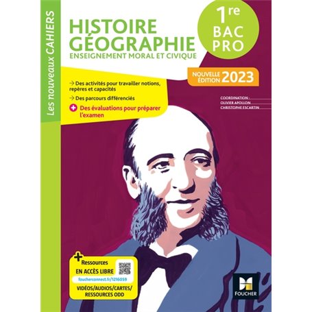 Les Nouveaux Cahiers - HISTOIRE-GEOGRAPHIE-EMC 1re Bac Pro - Ed. 2023- Livre élève