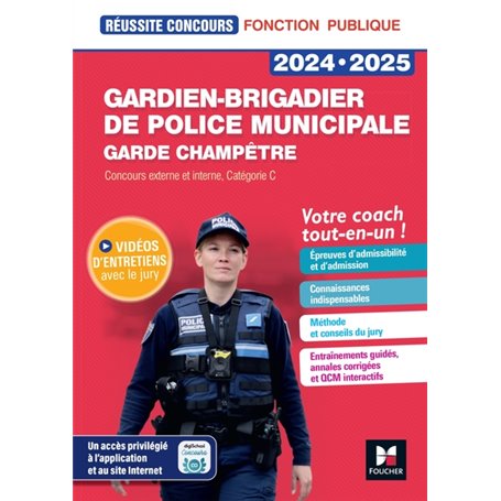 Réussite Concours - Gardien-brigadier de police municipale - Préparation complète 2023-2024