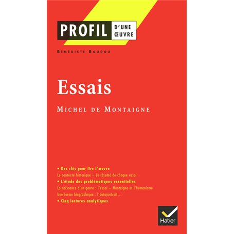 Profil - Montaigne (Michel de) : Essais