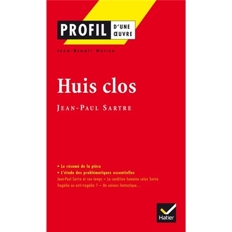 Profil - Sartre (Jean-Paul) : Huis clos