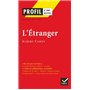 Profil - Camus (Albert) : L'Etranger