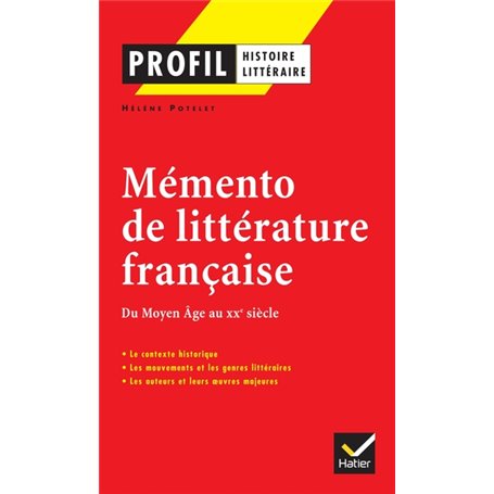 Profil - Mémento de la littérature française