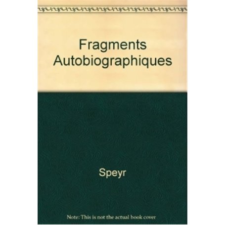 Fragments autobiographiques