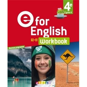 E for English 4e - Anglais Ed. 2017  - Workbook